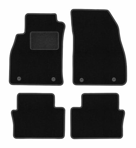 Velours-Fußmatten passend für Opel Insignia A 2008-2017, Schwarz, LUX | passend für Limousine/Kombi/Grand Tourer/Liftback; Velours-Teppich (Polypropylen), ca. 6,5 mm