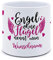 printplanet® - Blumentopf mit Namen oder Text selbst gestalten - Pflanztopf Bedrucken - Motiv: Engel (weiblich)