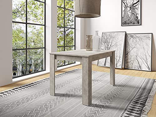 byLIVING Esstisch Nepal/Moderner Küchentisch in Beton-Optik/Großer Tisch / 120 x 80, H 75 cm