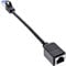 InLine® Patchkabel Verlängerung, RJ45 Protektor, S/FTP (PiMf), Cat.6A, halogenfrei, Kupfer, schwarz, 0,2m