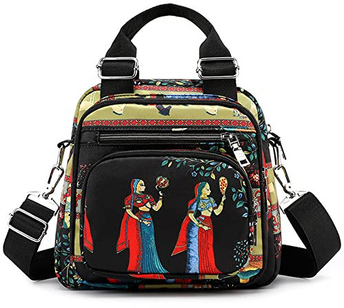 VARLIVOO Mode Damen Schultertasche Frauen Kleine Umhängetasche Rucksack Handtasche College Camping Reisen Taschen Crossbody Bag Wasserdichtes Polyester Unter Baum