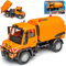 Mercedes-B Unimog Orange Müllfahrzeug ca 1/43 Modell Auto