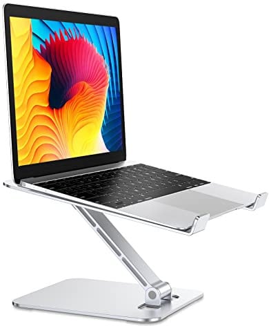 Glangeh Laptop Ständer Aluminium, Höhenverstellbar Laptop Stand aus Ergonomischer, Belüfteter Laptopständer Kompatibel mit MacBook Air, Pro, Mini, Alle 10-16 Laptops