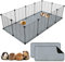 RANYPET PIPI Pads für Meerschweinchen Käfig Einlagen 2 Pack Waschbare Meerschweinchen-PIPI Pads wasserdichte Anti-Rutsch-Meerschweinchen-Bettwäsche Super Absorbierendes Pee-Pad für Kleintiere