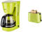 Korona 10118 Kaffeemaschine | Filter Kaffeeautomat für 12 Tassen Kaffee | Grün 800 Watt & 21133 Toaster | grün| 2 Scheiben Toaster | 750 Watt | mit Brötchenaufsatz sowie einer Auftau- und Aufwärmstufe
