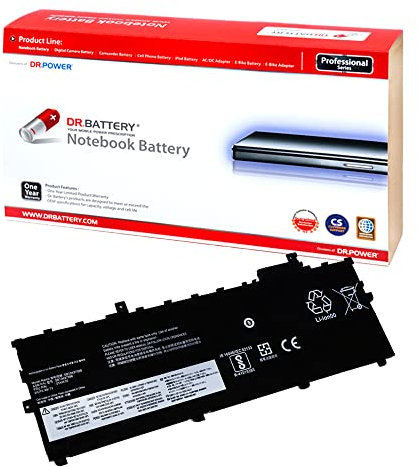 DR. BATTERY 01AV429 SB10K97586 Laptop Battery Replacement for Lenovo ThinkPad X1 Carbon 5th Gen 2017 6th Gen 2018 Series 01AV430 01AV431 01AV494 SB10K97588 SB10K97586 SB10K97587 [11.58V / 57Wh]