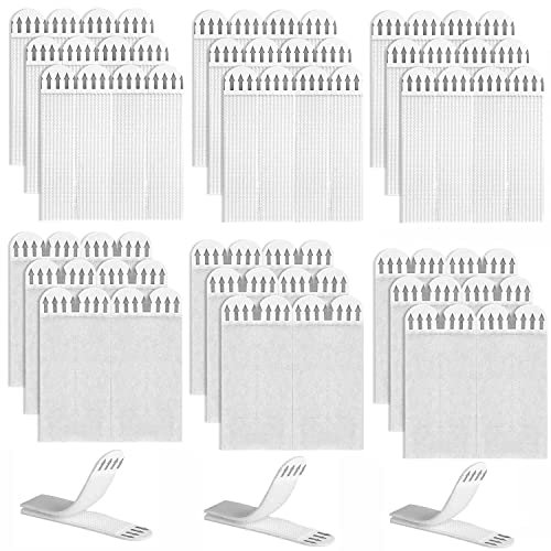 Emwel 32-Pairs(64Strips) Medium Picture Hanging Strips Heavy Duty, Hook and Loop Tape Damage Free,for Frame Hanging Double Side Hook Loop Mounting Tapes