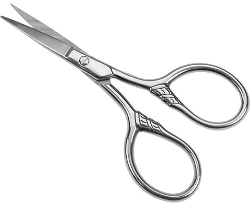 Bartschere, Chromfarben, Länge 9 cm