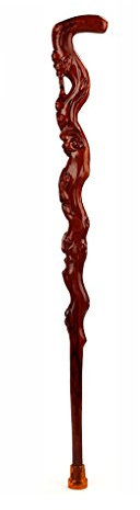 Gehstöcke aus Holz, Stöcke für ältere Menschen, Krücken, Stöcke für ältere Menschen, Stöcke für ältere Menschen, 2 Stile, geschnitztes Holz, 90 cm, leicht zu kürzen, Mobilitätshilfe für ältere