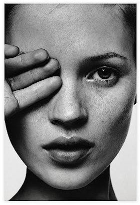 Kate Moss 1 Leinwand-Poster, Wandkunst, Dekoration, Bild, Gemälde für Wohnzimmer, Schlafzimmer, Dekoration, Rahmen-Stil, 20 x 30 cm