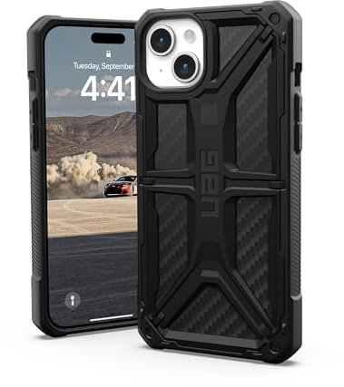 URBAN ARMOR GEAR UAG Monarch Case for iPhone 15 Plus Case 6.7 Carbon Fiber, Rugged Heavy Duty Military Grade Drop Tested Protective Cover