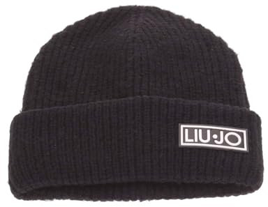 Berretto donna Liu Jo Beanie logo nero C24LJ36 2F3009 TAGLIA UNICA