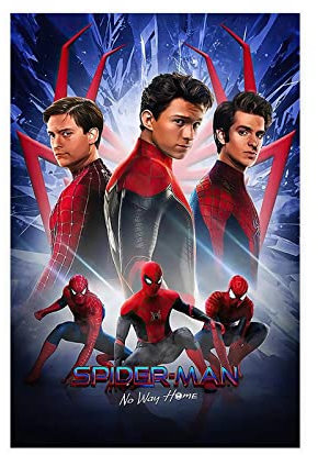 ZAPORA Kein Weg Nach Home Spiderman Peter Tom Holland Filmposter Leinwand Poster Wandkunst Dekor Druck Bild Gemälde für Wohnzimmer Schlafzimmer Dekoration ungerahmt 20 x 30 cm