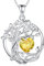 FANCIME Tree of Life Citrine Necklace for Women 925 Sterling Silver Tree Pendant Birthstone Necklace Jewellery Gemstone Anniversary Birthday Christmas Gifts for Wife Girls Her