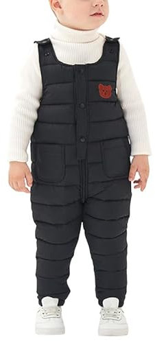 Runstarshow Winter Trousers Kids Snow Pants Toddler Snowsuit Snow Bib Ski Pants Padded Warm Overalls Dungarees Jumpsuit Snow Suits Winter Clothes for Unisex Toddlers Kids Aged 6 Months-5 Years
