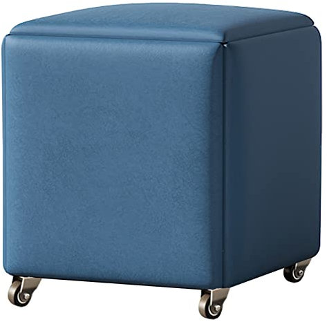 FUYAO 5 in 1 Lagerung Hocker Magic Cube Nesting Stuhl mit Rädern, Multifunktions Küche Sofa stapelbar Hocker, gepolsterte Sitz & Metallrahmen