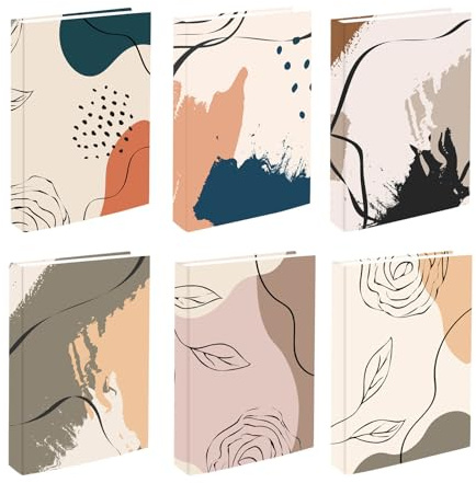 Dehnbarer Stoff-Buchumschlag für Hardcover, 6 Stück, Nylon-Buchtuch – waschbare Jumbo-Buchhülle, Schutz für Hardcover und Schulkinder, Jungen, Mädchen, Lehrbücher, 24,1 x 27,9 cm
