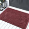 Yimobra Door Mat，Water Absorption rubber mat， Non Slip, Resist Dirt, Water Absorption, Easy Clean, 75x43 cm, Red