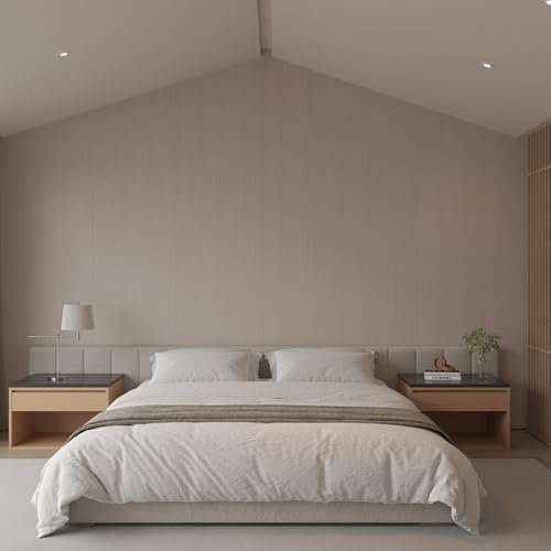 JSEVEM 80CM×4M Extra Breit Dick Klebetapete Beige Original Holzoptik Tapete Selbstklebend Wasserfest Weiß Holzmaserung Klebbare Klebefolie Möbel Küche Tapeten Badezimmer Schlafzimmer Wand Papier