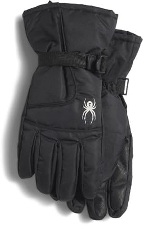 Spyder Herren Handschuhe, isoliert, schwarz, weißes Logo, Größe L/XL