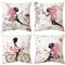 Bestash Kissenbezug 45x45 4er Set Kissenbezüge Samtkissen Kissenbezug Modern Zierkissen Sofakissen Dekokissen für Wohnzimmer Sofa Schlafzimmer（Schmetterling）