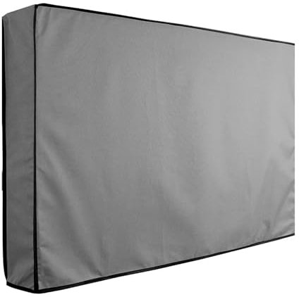 LVYUDS Impermeable Proteccion Solar Protector TV Exterior, Fácil de Instalar Tela Oxford Funda para Televisor con Almacenamiento Bolsillo para 22-65 Pulgadas Televisión Plana(600D,60-65in)