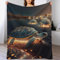 Süße Schildkröte Bedding Decke Decke Flannel Fleecedecke 3D Wohndecke Sofadecke Couchdecke Bettüberwurf Flauschige Weiche& Warme Sofaüberwurf Decke（150×200cm）