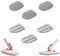 SENEBRA Repuestos para Cepillo de Limpieza Multifuncional 3 en 1 para Ducha y Baño - 3 Recambios de Esponja - 3 Recambios de Microfibra - Compatible con Cepillos Limpia Azulejos y Paredes