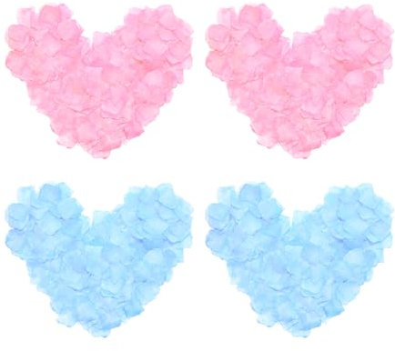 Confezione da 2000 Petali Simulati, Petali di Rosa Finti, Petali di Rosa Non Tessuti, Petali Decorativi Artificiali, Adatti per San Valentino, Matrimoni, Anniversari