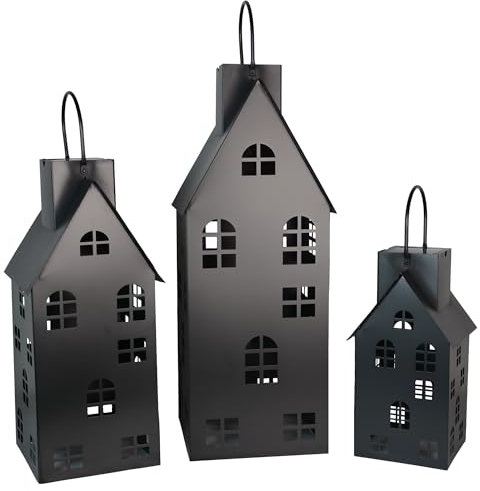 Metall-Häuser Solar schwarz klein inkl. Solarmodul