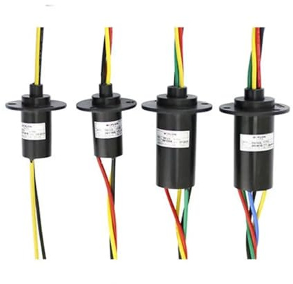 AUOQKQUT 2/3/4/5/6/12 Wires 2/5/10/20/30A Circuits 250Rpm Capsule Slip Ring 600V for Monitor Robotic IP51 Lead Length:300mm (12 Wires,30A)