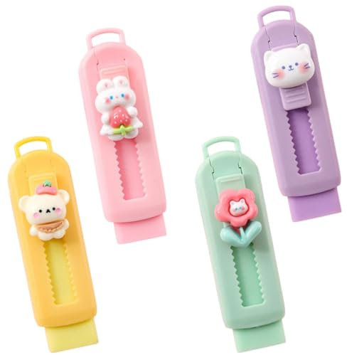 YUZNA 4 Stück RetractableT Radiergummi Kinder, Gastgeschenk für Mitgebsel Kindergeburtstag, Give Aways Kindergeburtstag Gastgeschenke für Kinder Zurück zur Schulausrüstung