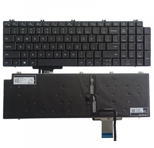 hJNGdU Tastiera Portatile Compatibile con D-El-L 7550 7750 0713DM Layout USA Nero retroilluminato Senza Cornice Sostituzione Compatibile