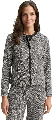 TOM Tailor Blazer para Mujer, 39180 – Salt Pepper Boucle Structure, M
