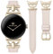 Wearlizer Lederarmband Kompatibel mit Google Pixel Watch 3 41mm/Pixel Watch 2/Pixel 1 Damen, Schickes Designer Armbänder mit D-Shape Schnalle für Pixel Smartwatch 2/1, Polarstern/Champagner Gold