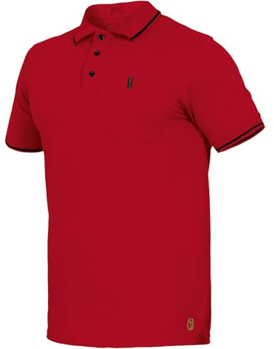 Leibwächter Polo-Shirt Herren Flex-Line – Poloshirt mit Brusttasche – Kurzarm Poloshirts mit 3 Knöpfen – 50% Baumwolle 50% Polyester – Sommer Arbeitsbekleidung für Herren