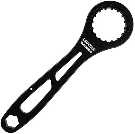 Lotsdonxia 4-in-1 Bike Bottom Bracket Tool, 21cm Leverage Alloy Wrench for BB Bottom Bracket Removal, Road & Mountain Bicycle Maintenance (Black)
