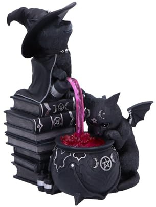 Nemesis Now Cult Cuties Curious Cauldron 18.5cm - Hand Painted Resin Figurine for Gothic Occult, Fantasy Decor Collectors, Halloween Decor Indoor, Birthday Gifts for Mom
