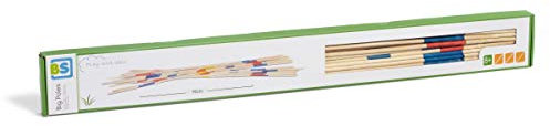 BS Toys GA014 Mikado Geschicklichkeitsspiel für drinnen & draußen, Für Kinder ab 8 Jahren-Spaß für Partys-31 Stangen aus Bambus, 90 cm lang - Einheitsgröße