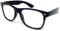 ASVP Shop Black Frame Nerd Glasses, Clear Lens, Fancy Dress Party