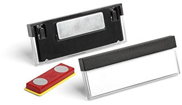 Durable Namensschild Select, 17 x 67 mm, mit Magnet, Packung à 25 Stück, schwarz, 850501