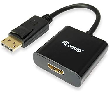 Equip DisplayPort zu HDMI Adapter – Kabel Interface/Gender Adapter (Displayport, HDMI, Männlich/weiblich, Schwarz, 1920 X 1080 Pixel)