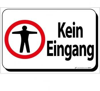 Schild Kunststoffschild - KEIN EINGANG - 308575-30 x 20 cm
