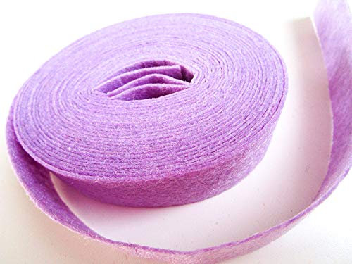 CaPiSo 5m Filzband 2,5 cm breit 25mm Filz Topfband Filz-Wolle Filzband Bastelfilz Dekoband Rolle Filzplatten für Weihnachten Advent Hochzeit Dekorationen (Flieder)
