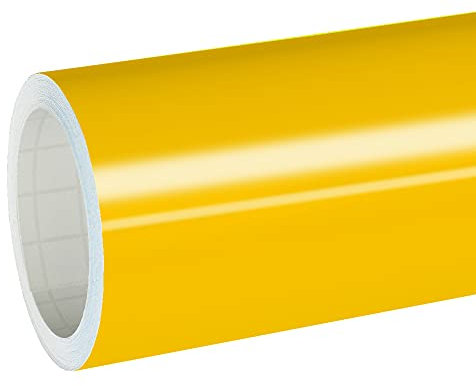 Unbekannt 11€/m² Oracal Plotterfolie Glanz 751c 021 Gelb 31,5 cm Breite gegossene Plotter Möbel-Folie selbstklebend High Performance cast