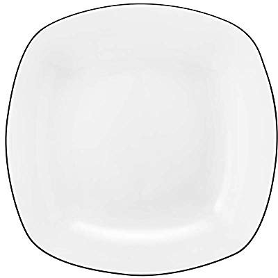 Seltmann Lido Lot de 6 assiettes creuses carrées Noir 21 cm