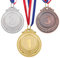 TOYANDONA 3pcs Sport Award Medal Set 1. 2. 3. Platz Kleines Weizenmuster Gold Silber Bronze Medaillen mit Halsband für den Sportwissenschaftswettbewerb