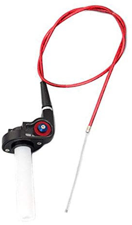 7/8 Zoll Lenker Handgriffe Quick Turn Twist Gasgriff Kabel Kit Aluminiumlegierung Schnellgasgriff Ersatzteil Drehgriff für 50-250CC ATV Quad Pit Dirt Bike (Red)