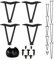 Relaxdays Hairpin Legs, 4er Set, 2 Streben, Metall, Haarnadel Tischbein für Hocker, Tisch & Schrank, 15 cm hoch, schwarz