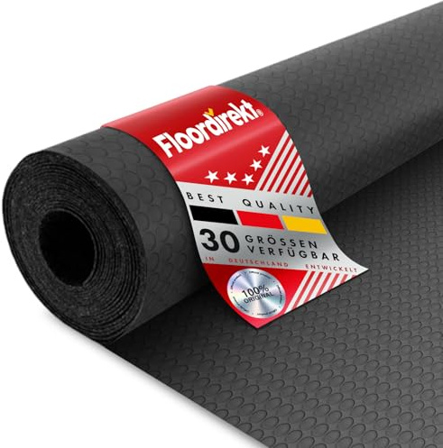 Meisterei 3 Breiten Nopenmatte Gummimatte Schutzmatte Noppenmatte Bodenmatte mit Noppen Gummiläufer 3mm stark (150 x 500 cm)